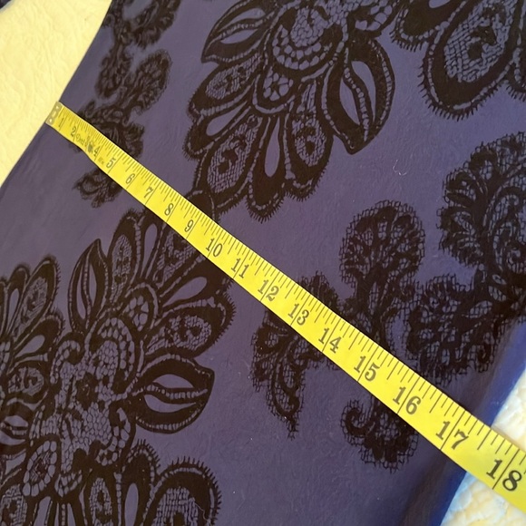 SOMA Sleep Shirt Gown 3/4 Sleeve Small Black Blue Print Soft Lightweight Lounge - Picture 7 of 16